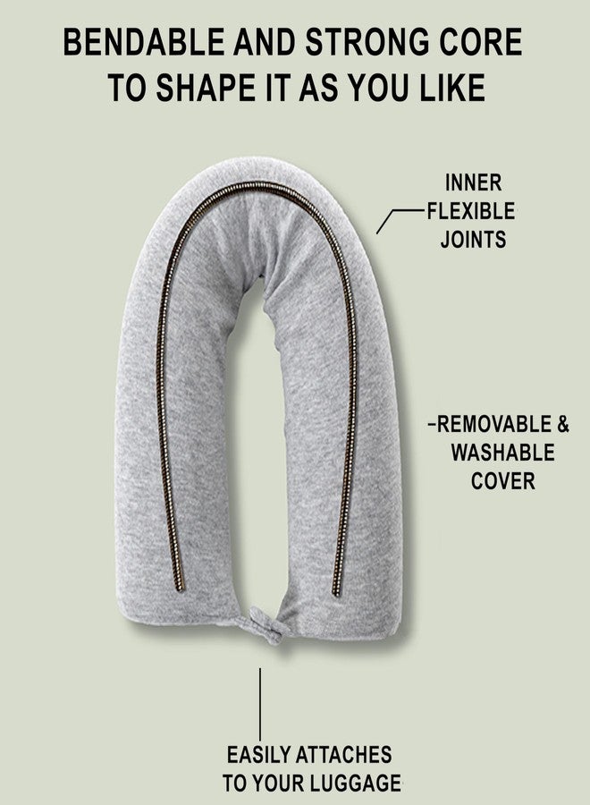 Dot&Dot Dot¨ Twist Memory Foam Travel Pillow For Neck, Chin, Lumbar And Leg Support (Grey), Small - Image 2